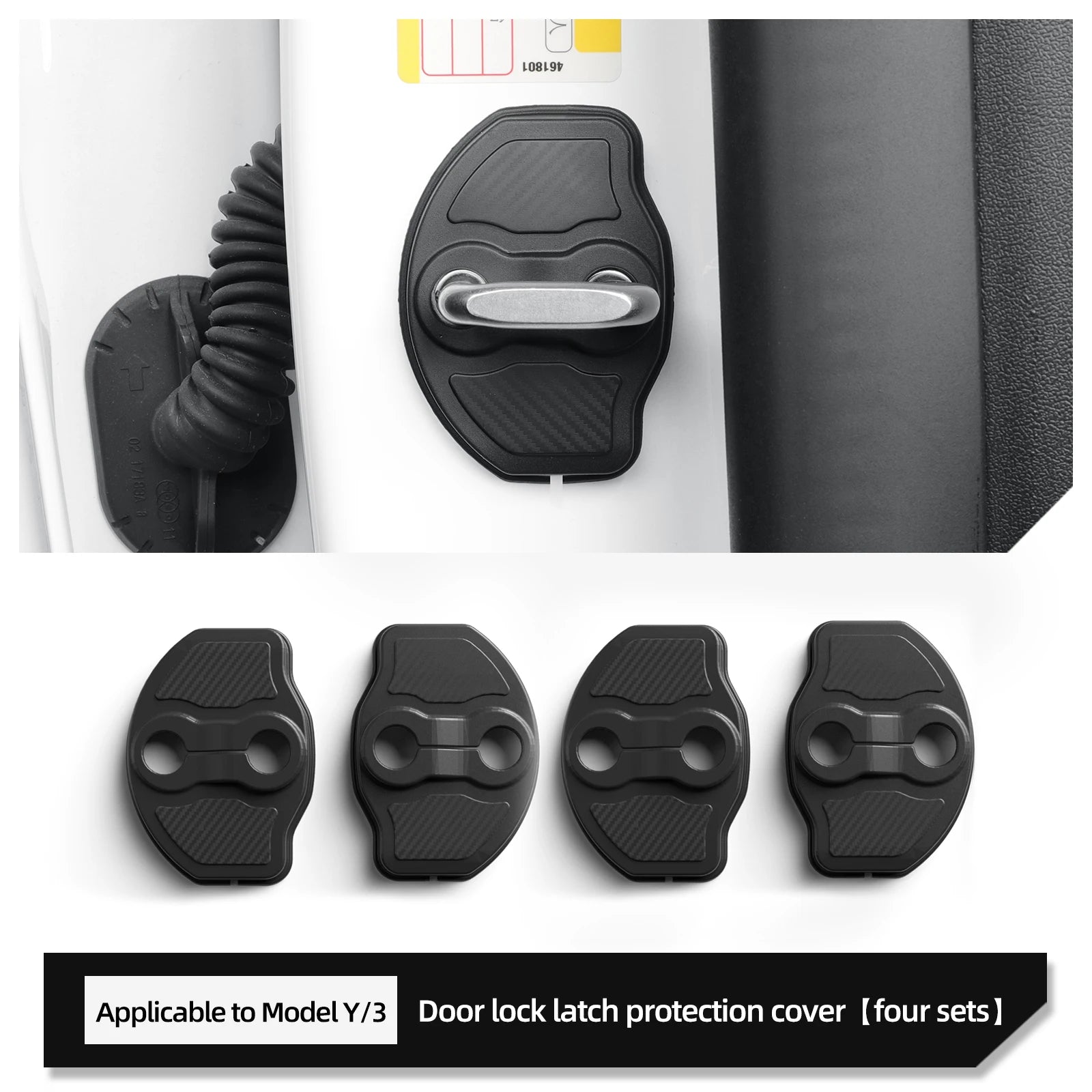 Elevate Your Tesla Model Y & Model 3 with Our 2023-2025 Door Lock Cover Set - 4 Stylish Protection Caps