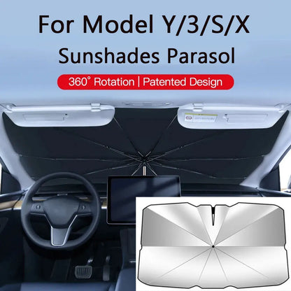Sun Shades for Tesla Model 3 Highland Model Y 2017-2026 Ice Cloth Buckle Sun Pare Glass Front Rear Sunroof Skylight Accessory