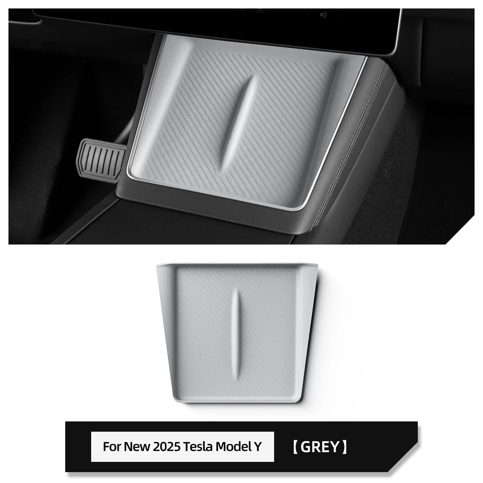 for Tesla Model Y Juniper/Launch 2025 2026 Anti-Skid Pad Wireless Charging Pad Car Phone Non-Slip Mat Protective Pad