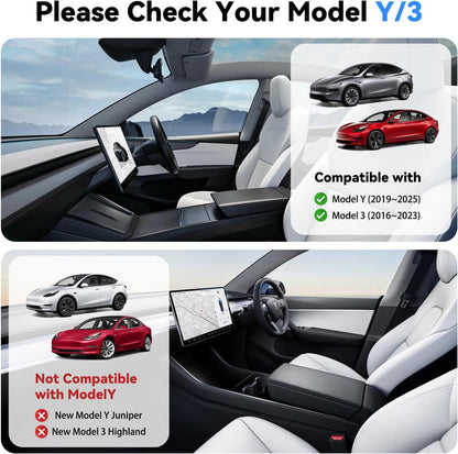 Transform Your Tesla with the Ultimate Under Screen Storage Box for Model Y (2020-2025) & Model 3 (2020-2023) - Sleek, Secure, and Stylish!
