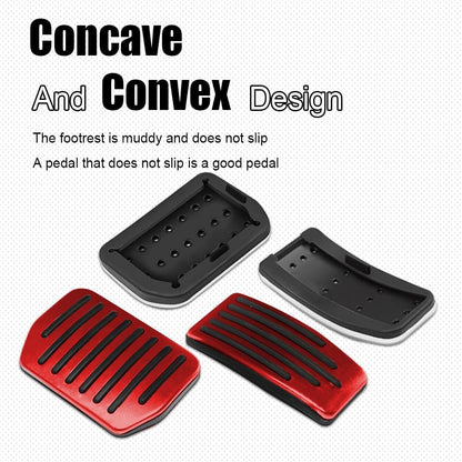 Premium Non-Slip Aluminum Foot Pedal Pad Set - Upgrade Your Car's Brake & Accelerator with Stylish Performance Covers!